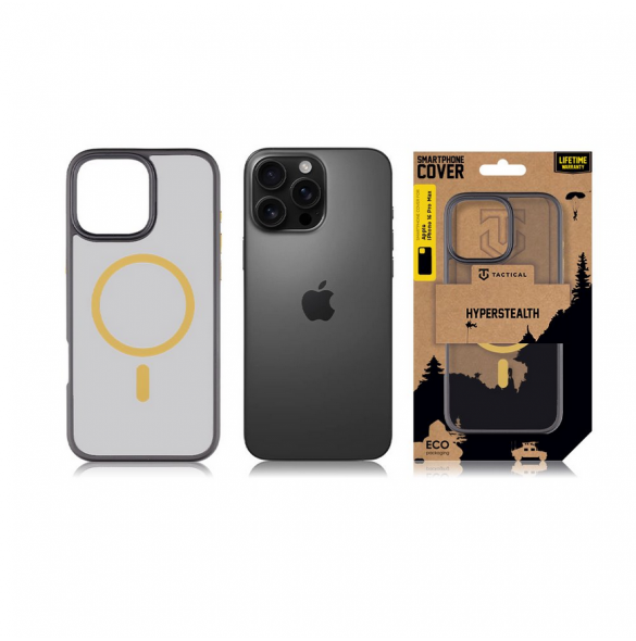Tactical MagForce Hyperstealth 2.0 Skal till iPhone 16 Pro Max Svart/Gul