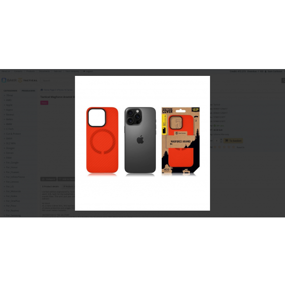 Tactical MagForce Aramid Bloody Mary Limited Edition skal till Apple iPhone 16 Pro Max