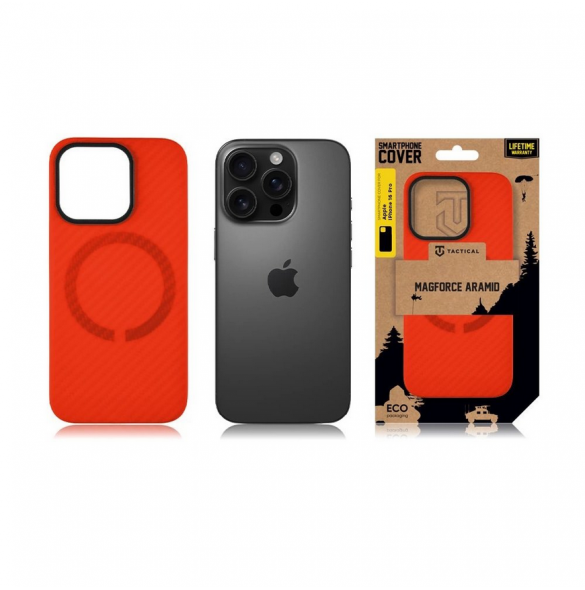Tactical MagForce Aramid Bloody Mary Limited Edition skal till Apple iPhone 16 Pro