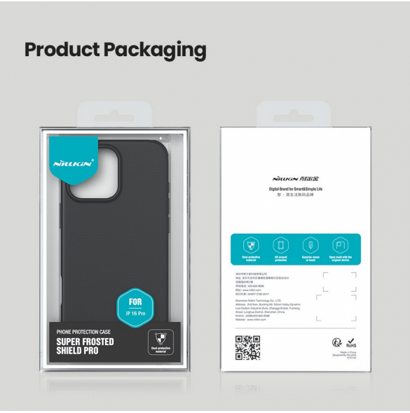 Nillkin Super Frosted PRO Bakskal till Apple iPhone 16 Pro Svart