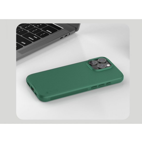 Nillkin Super Frosted PRO Bakskal till Apple iPhone 16 Pro Mörkgrön