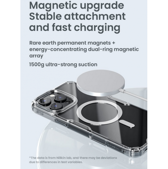 Nillkin Nature TPU PRO magnetiskt skal till Apple iPhone 16 Pro Max Transparent