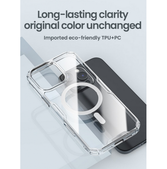 Nillkin Nature TPU PRO magnetiskt skal till Apple iPhone 16 Pro Max Transparent