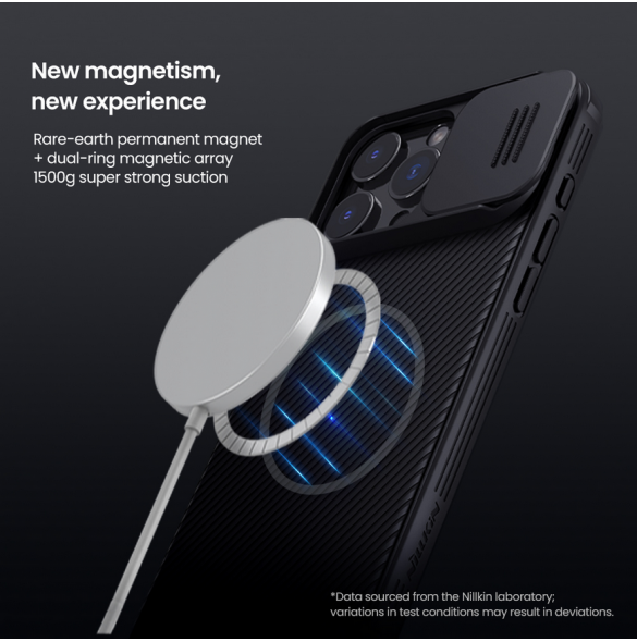 Nillkin CamShield PRO magnetiskt hårt fodral till Apple iPhone 16 Pro Max Blå