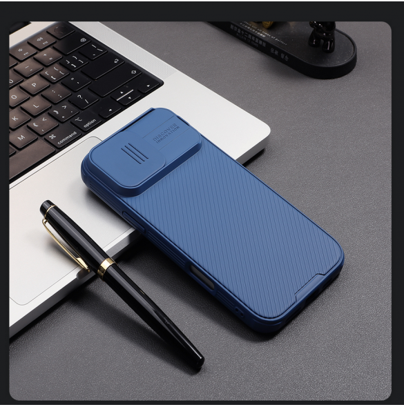 Nillkin CamShield PRO magnetiskt hårt fodral till Apple iPhone 16 Pro Max Blå
