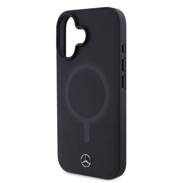 Mercedes Smooth Leather MagSafe Fodral till iPhone 16 Svart