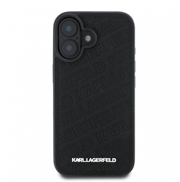 Karl Lagerfeld PU Quilted Pattern Fodral till iPhone 16 Svart