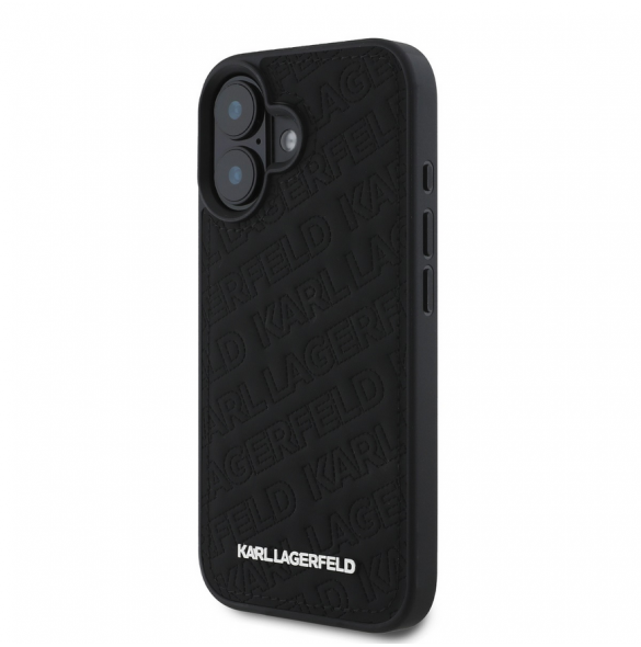 Karl Lagerfeld PU Quilted Pattern Fodral till iPhone 16 Svart