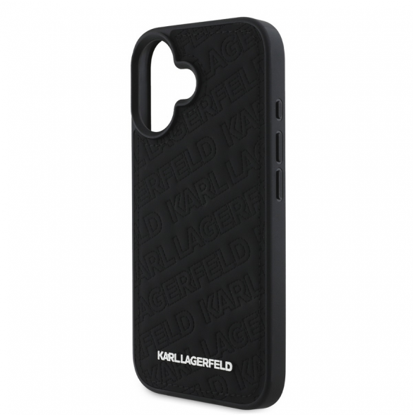 Karl Lagerfeld PU Quilted Pattern Fodral till iPhone 16 Svart