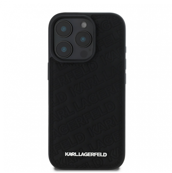 Karl Lagerfeld PU Quilted Pattern Case för iPhone 16 Pro Max Svart