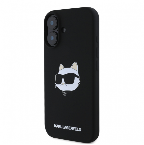 Karl Lagerfeld Liquid Silicone Choupette Head MagSafe Fodral till iPhone 16 Svart