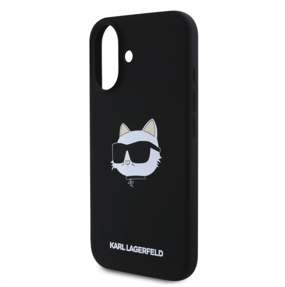 Karl Lagerfeld Liquid Silicone Choupette Head MagSafe Fodral till iPhone 16 Svart
