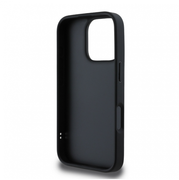 Karl Lagerfeld 3D Gummi Ikonik Fodral för iPhone 16 Pro Svart