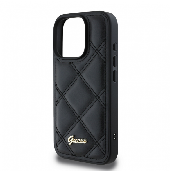 Guess PU Leather Quilted Case för iPhone 16 Pro Black