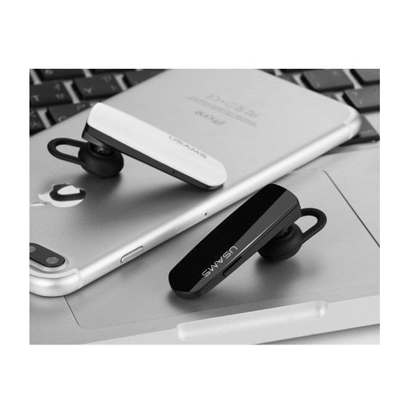 USAMS US-LF001 LF Serie Single In-Ohr Bluetooth Headset - Svart