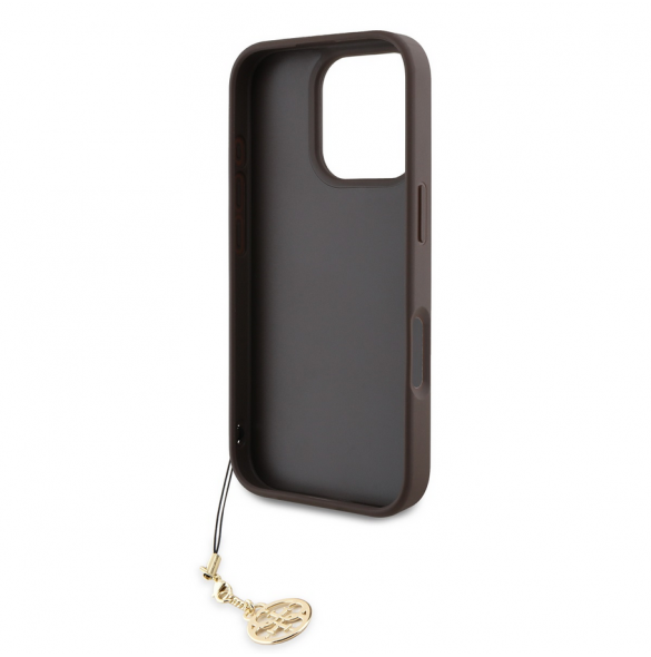 Guess 4G Charm Case för iPhone 16 Pro Tone on Tone Brown
