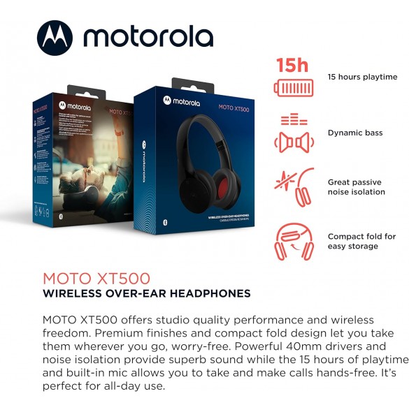 Motorola Moto XT500 trådlösa hörlurar Svart
