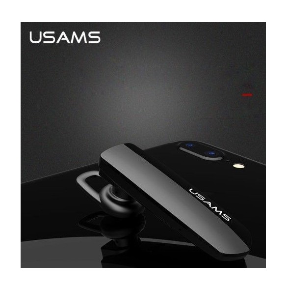 USAMS US-LF001 LF Serie Single In-Ohr Bluetooth Headset - Svart