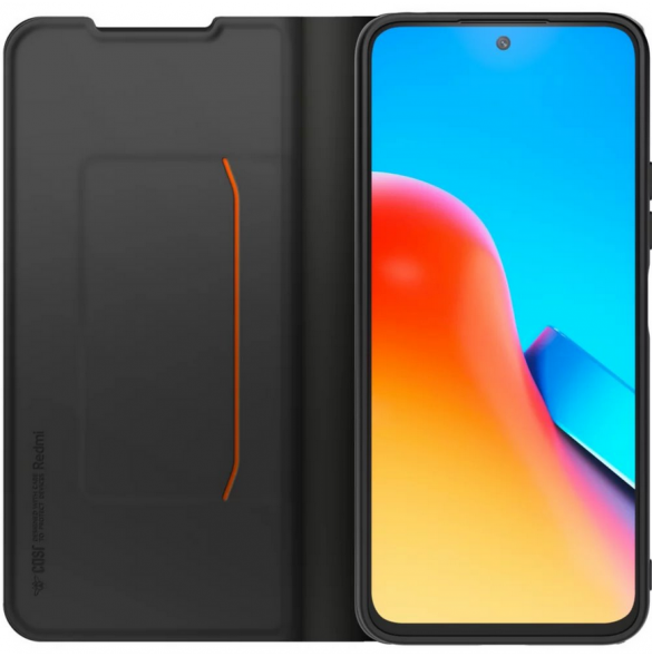Gjord för Xiaomi Bokfodral med halsband för Xiaomi Redmi 12 4G/5G Svart