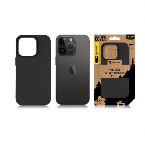 Tactical MagForce Velvet Smoothie Cover för Apple iPhone 14 Pro Asphalt