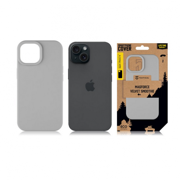 Tactical MagForce Velvet Smoothie Skal till Apple iPhone 15 Foggy