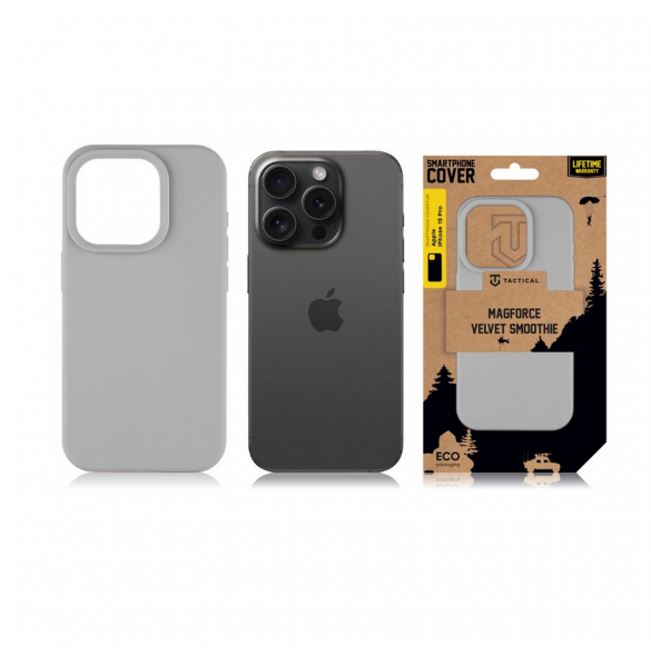 Tactical MagForce Velvet Smoothie Skal till Apple iPhone 15 Pro Foggy