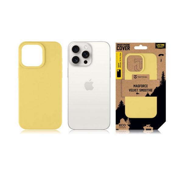 Tactical MagForce Velvet Smoothie Skal till Apple iPhone 15 Pro Max Banana