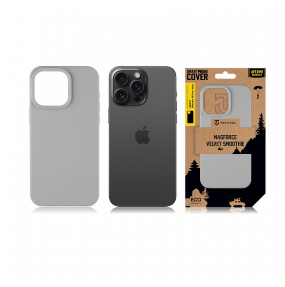 Tactical MagForce Velvet Smoothie Skal till Apple iPhone 15 Pro Max Foggy