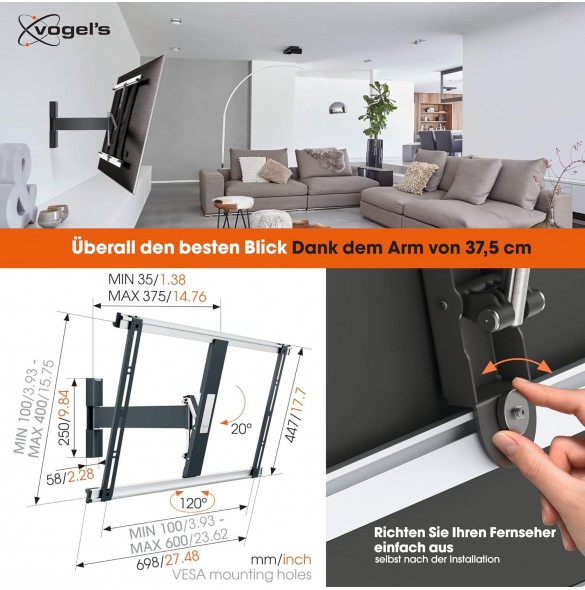 Vogel's THIN 525 TV väggfäste för 102-165 cm (40-65 tum) TV