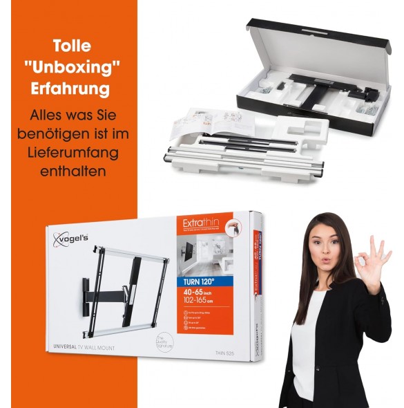Vogel's THIN 525 TV väggfäste för 102-165 cm (40-65 tum) TV