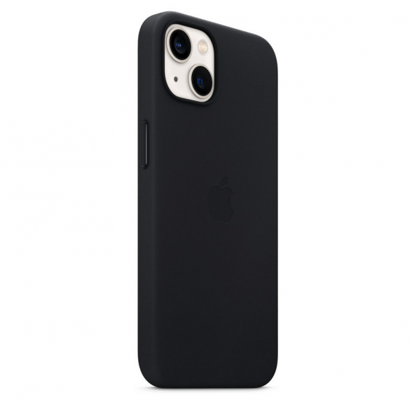 MM183ZM/A Apple Leather Magsafe Skal för iPhone 13 Midnight