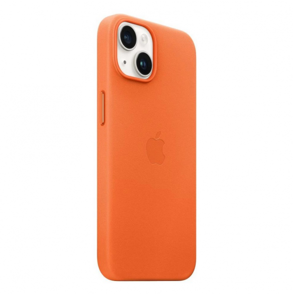 MPP83ZM/A Apple Leather Magsafe Skal till iPhone 14 Orange