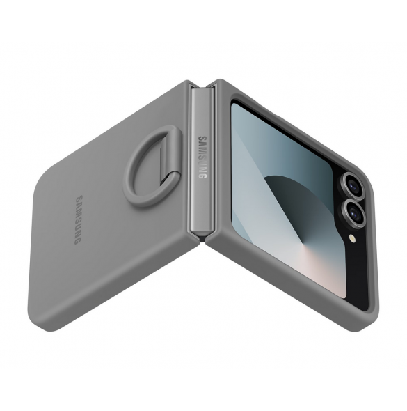 EF-PF741TJE Samsung silikonskydd med ring till Galaxy Z Flip 6 Grå