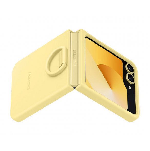 EF-PF741TYE Samsung Silikonskydd med Ring för Galaxy Z Flip 6 Gul