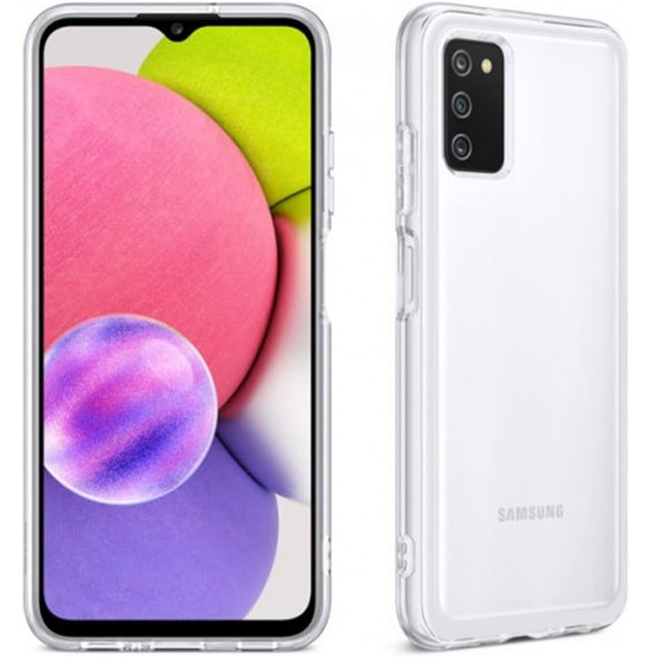 Samsung Galaxy A03s Soft Clear Cover Klar - EF-QA038TTE