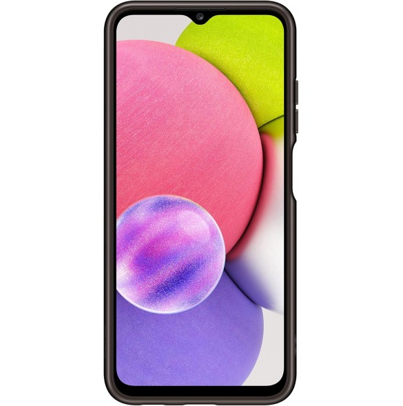 Samsung Galaxy A03s Soft Clear Cover Svart - EF-QA038TBE