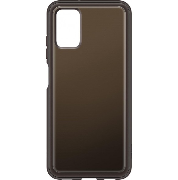 Samsung Galaxy A03s Soft Clear Cover Svart - EF-QA038TBE