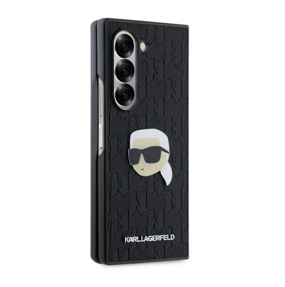 Karl Lagerfeld PU Saffiano Monogram Karl Head Fodral till Samsung Galaxy Z Fold 6 Svart