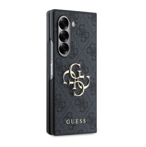 Guess PU 4G metalllogofodral till Samsung Galaxy Z Fold 6 Grå