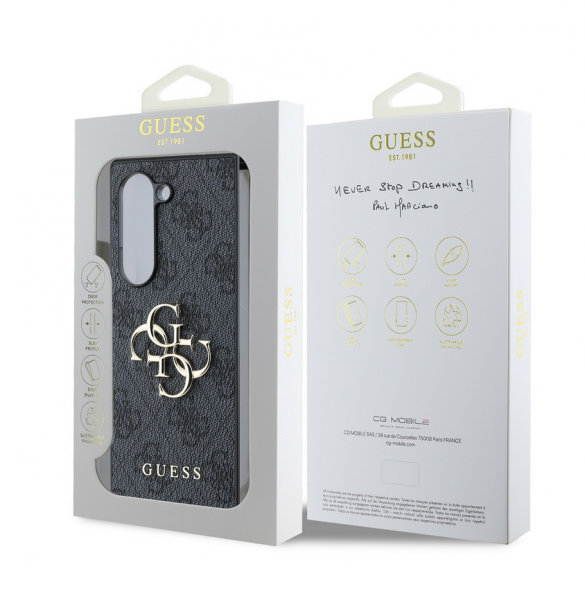 Guess PU 4G metalllogofodral till Samsung Galaxy Z Fold 6 Grå