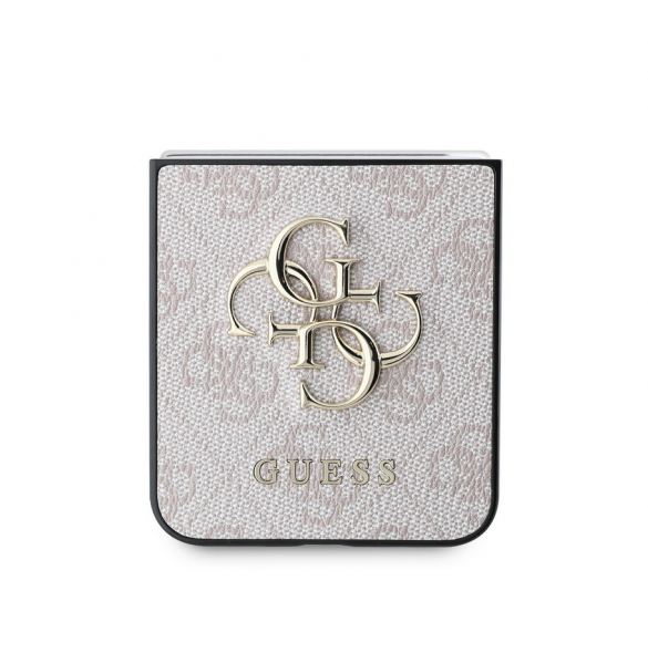 Guess PU 4G metalllogofodral för Samsung Galaxy Z Flip 6 Pink