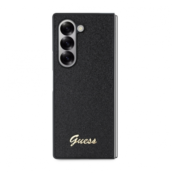 Guess PC/TPU Glitter Flakes metalllogofodral till Samsung Galaxy Z Fold 6 Svart