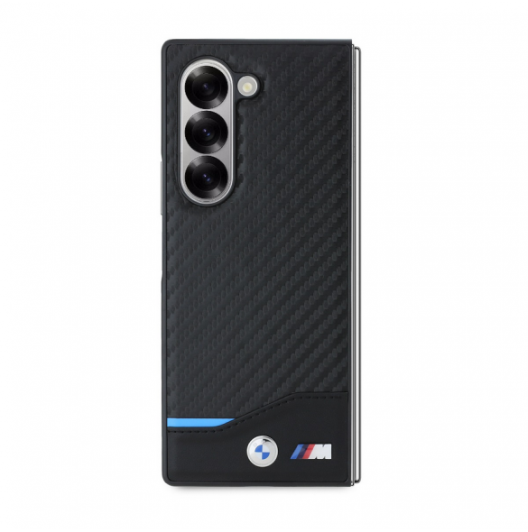 BMW M PU Carbon Blue Line Fodral till Samsung Galaxy Z Fold 6 Svart