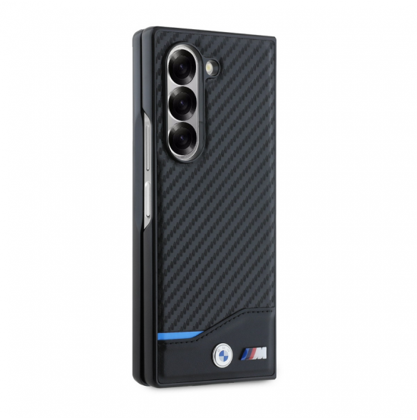 BMW M PU Carbon Blue Line Fodral till Samsung Galaxy Z Fold 6 Svart