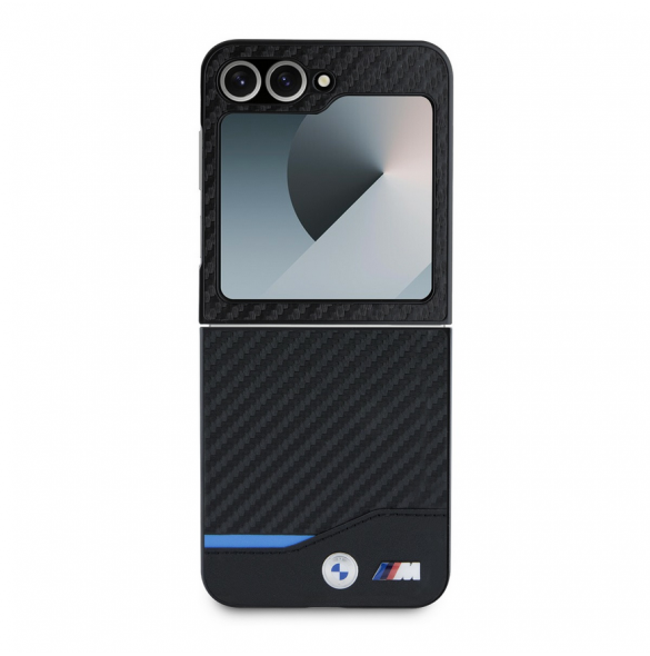 BMW M PU Carbon Blue Line Fodral till Samsung Galaxy Z Flip 6 Svart
