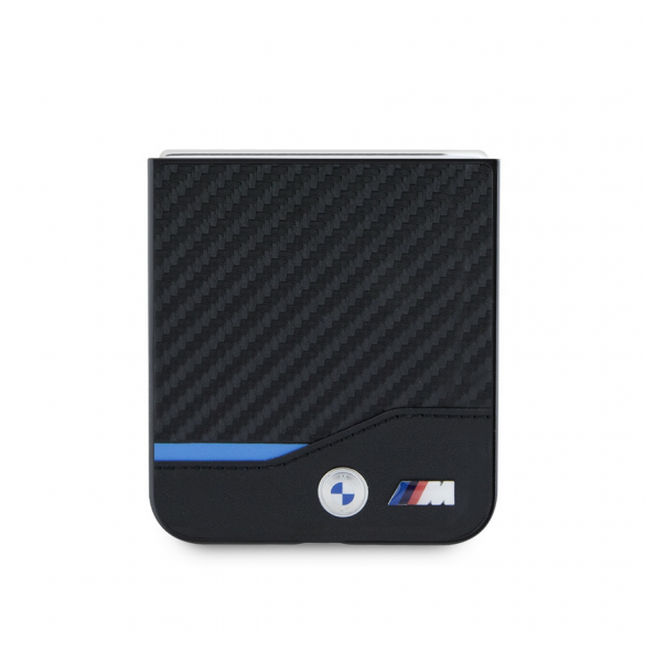 BMW M PU Carbon Blue Line Fodral till Samsung Galaxy Z Flip 6 Svart