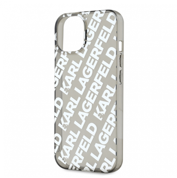 Karl Lagerfeld IML Elektropläterad Repeterad Logotypfodral till iPhone 15 Silver