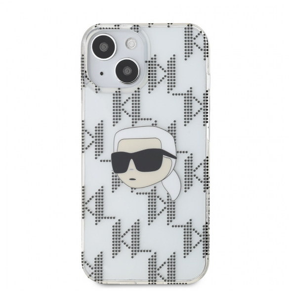 Karl Lagerfeld IML Elektropläterat Karl Head-fodral till iPhone 15 Transparent