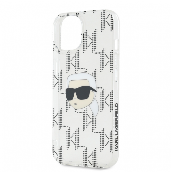 Karl Lagerfeld IML Elektropläterat Karl Head-fodral till iPhone 15 Transparent