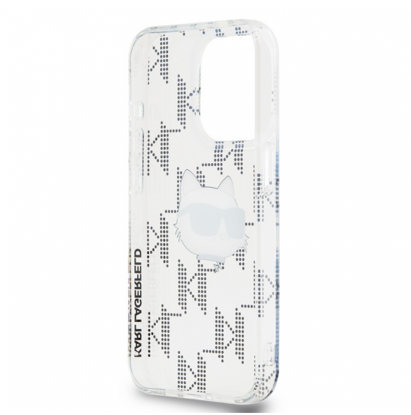 Karl Lagerfeld IML Elektropläterat Choupette-huvudfodral till iPhone 15 Pro Max Transparent